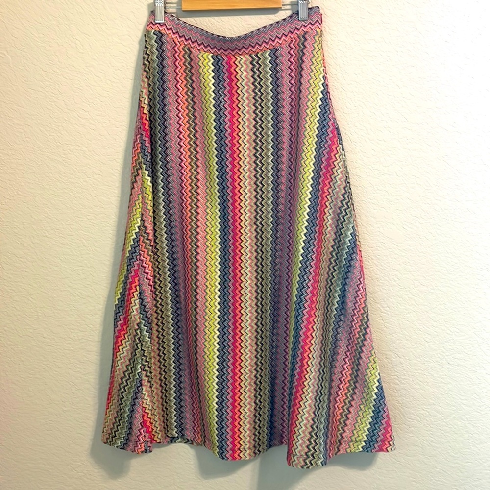 Maeve Anthropologie Geometric Print Midi Skirt, size S